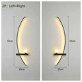 Modern LED Wall Lamp – Minimalist Art Design for Bedroom, Living Room, and Bathroom, Gold/Black