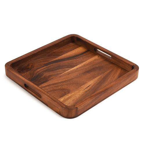 15" Square Serving Tray | Solid Bottom Minimalist Entertaining Tray